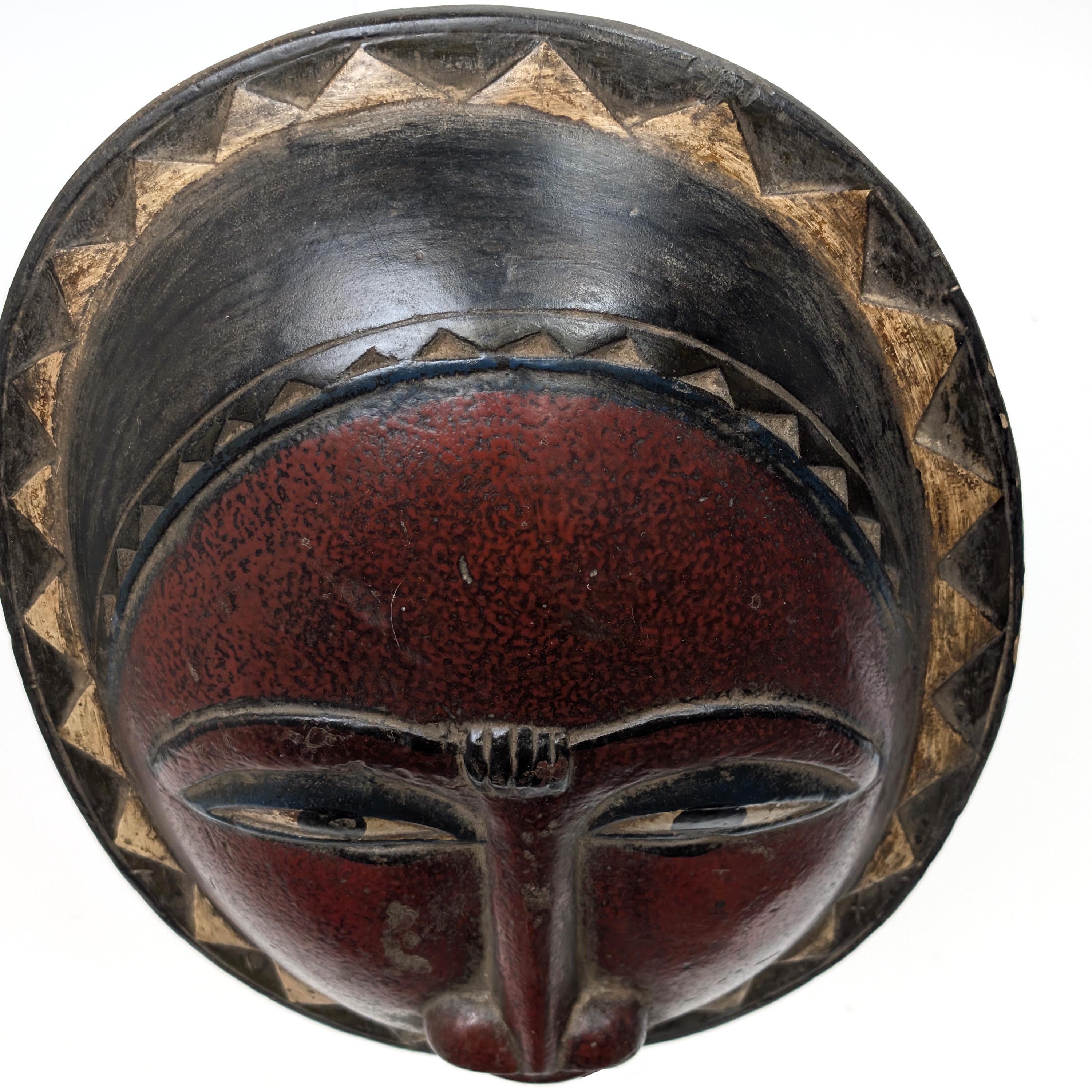 バウレ族仮面 36cm アフリカン プリミティブアート マスク （r123-19