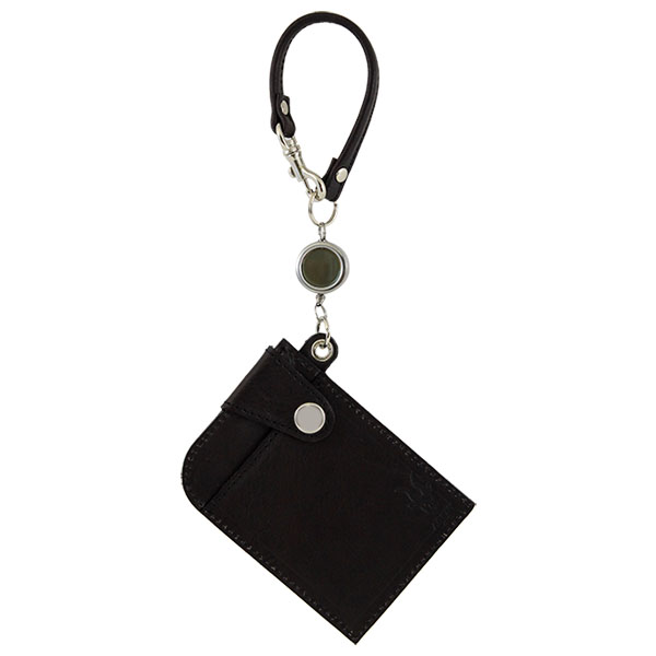 シーク』(全5色)トスカーナ/リール付きパスケース 2枚 本革 ICカード