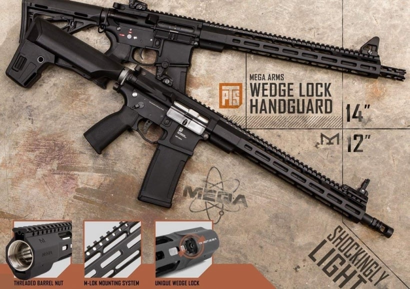 PTS] Mega Arms Wedge Lock ハンドガード 12インチM-LOKシステム (未