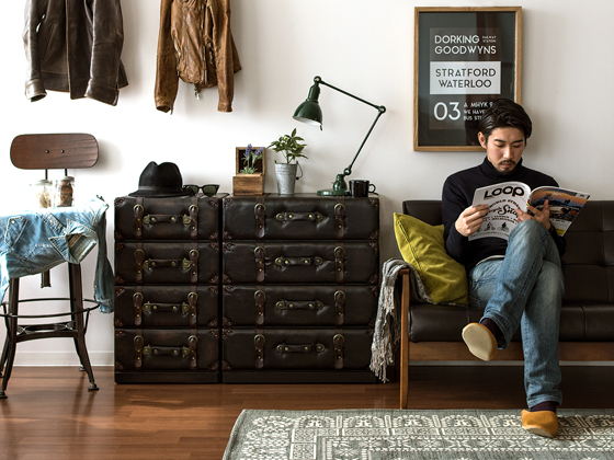 ヴィンテージトランクチェスト CHESTER(チェスター)4段タイプ | 家具