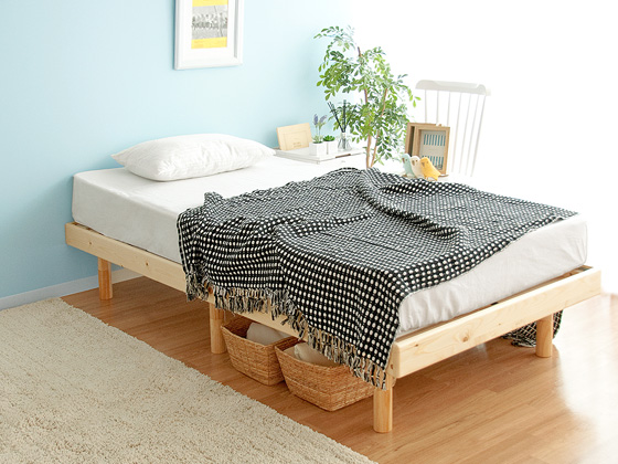 シングル] 天然木無垢材すのこベッド フレーム単体 | 家具・インテリア