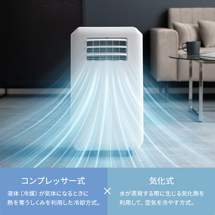 ハイブリッド式ダクトレス スポットエアクーラー | 家具・インテリア