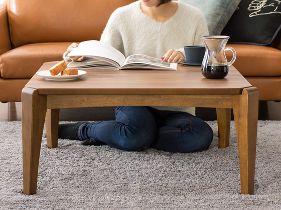 ウォルナットこたつテーブル Walca(ウォルカ) 75cm幅 正方形 | 家具