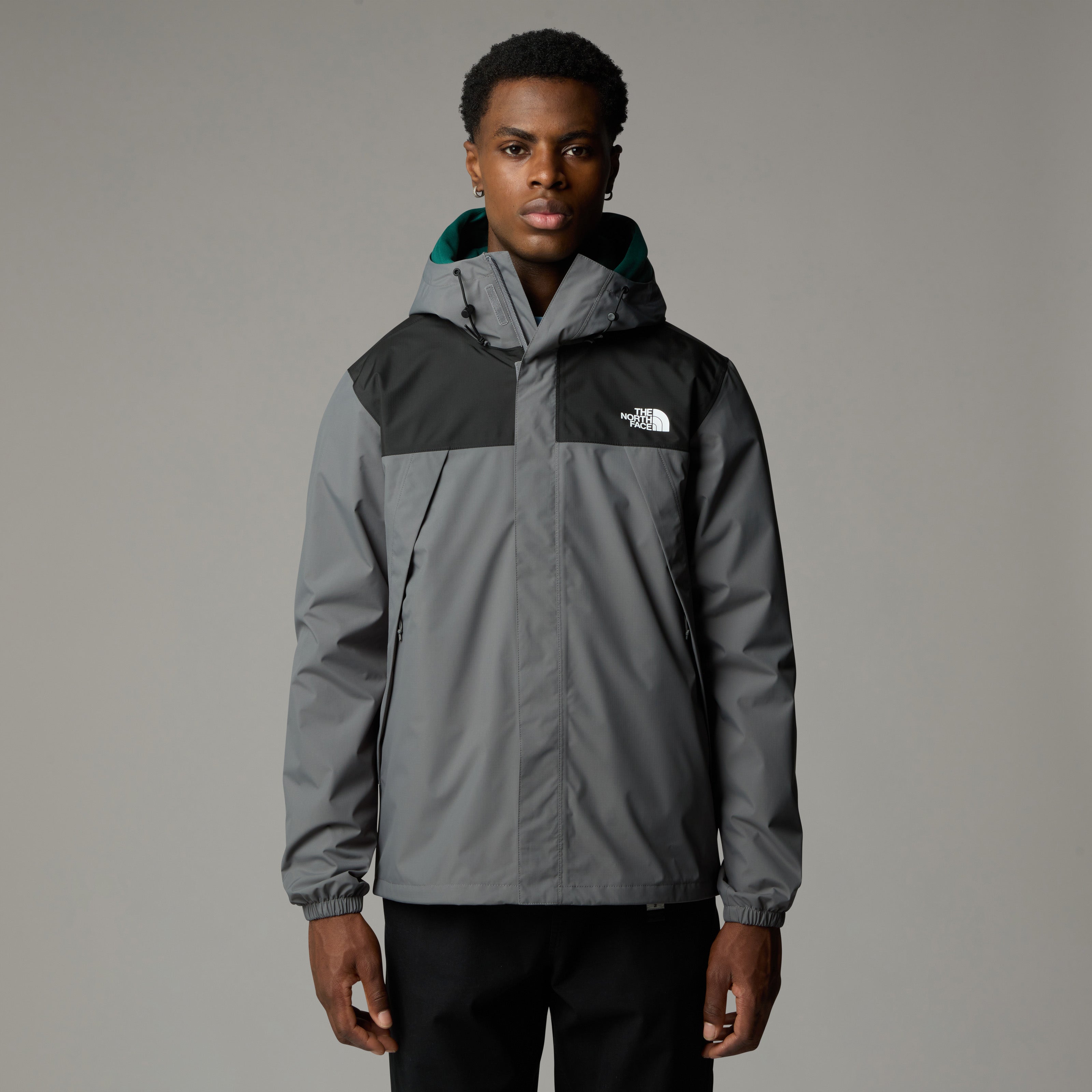 The North Face Antora Waterproof Men's Jacket | Smoked Pearl|TNF Black