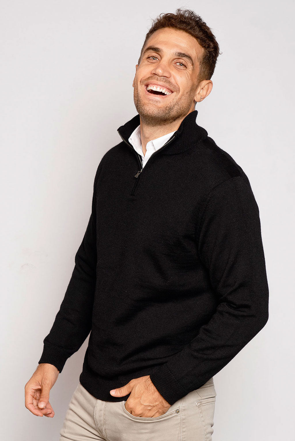 Men's Half-Zip Royal Alpaca Sweater – Alpaca Collections