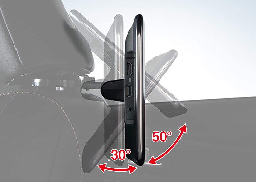 9型WSVGAヘッドレスト取付け型リアビジョン2台パックSSA9ST | カー用品