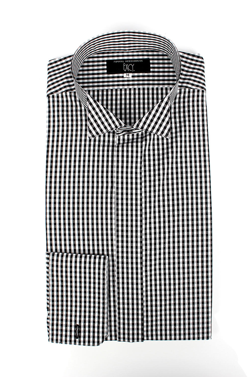 ST-510 ギンガムチェックウイングカラーシャツ[フォーマルアクセサリー