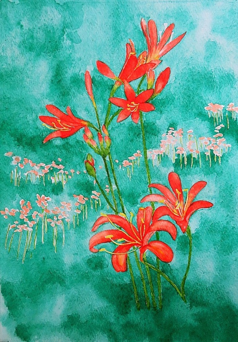 ダリアの花」 by TAMI｜Artmeter｜暮らしを彩るアートが、きっと見つかる