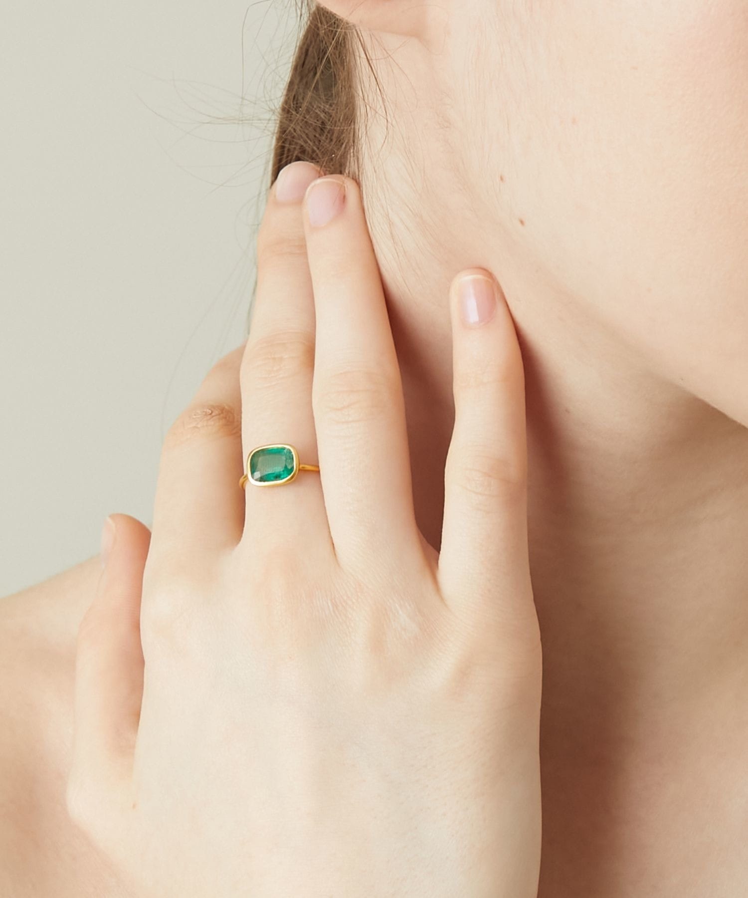 eden] One of a kind emerald bezel ring｜ARTIDA OUD（アルティーダ