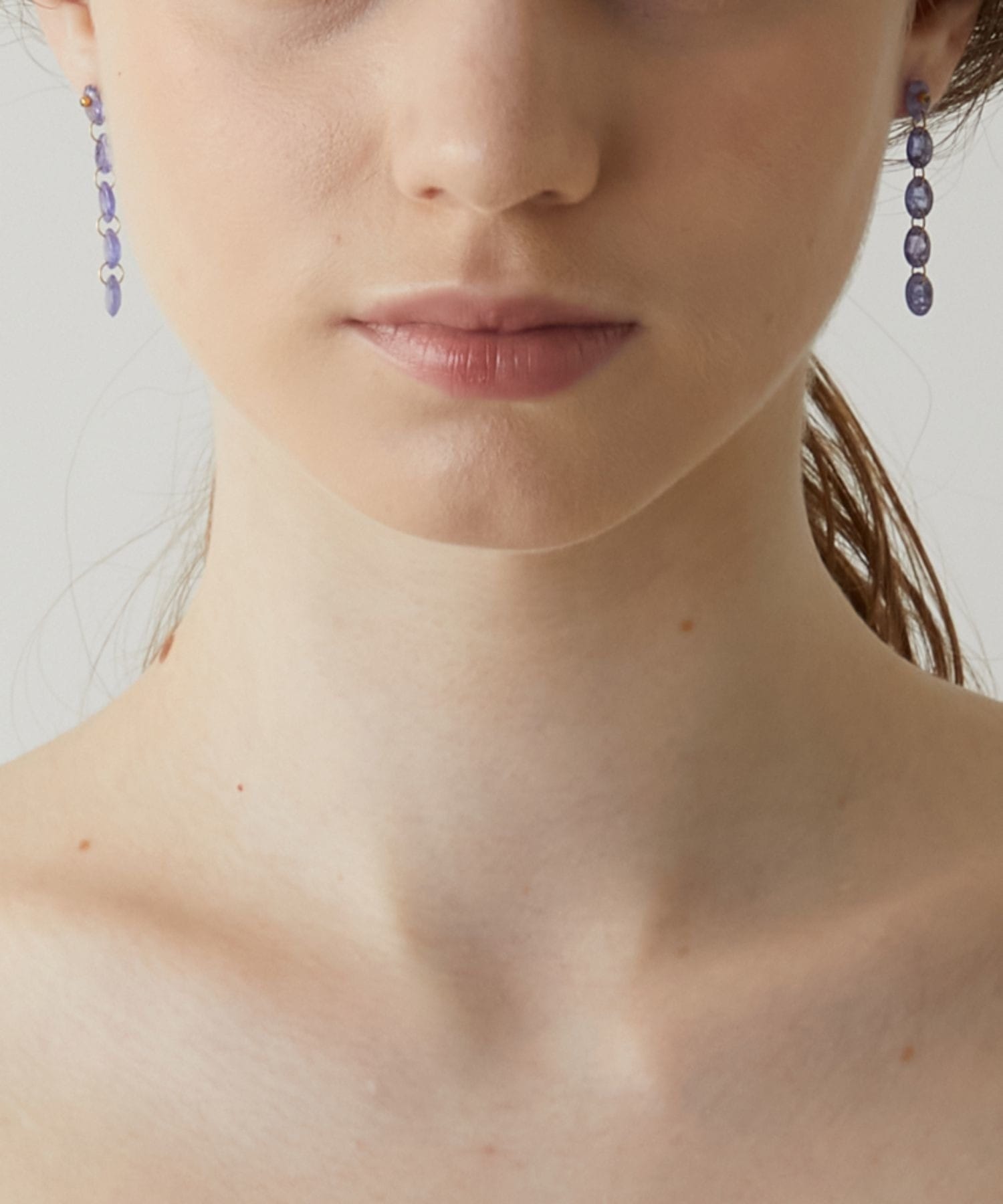 eden] tanzanite tear drops pierced earring｜ARTIDA OUD（アル