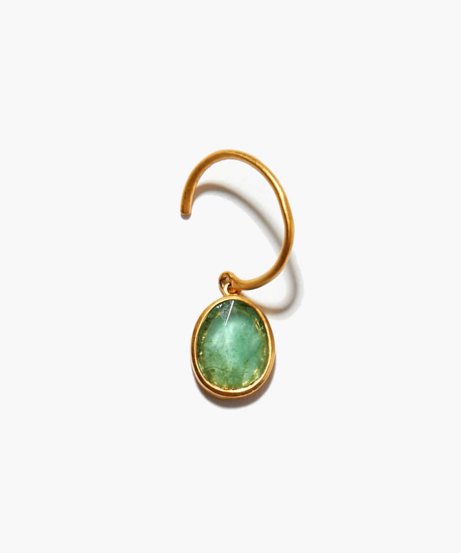 eden] one of a kind emerald pebble single pierced earring｜ARTIDA