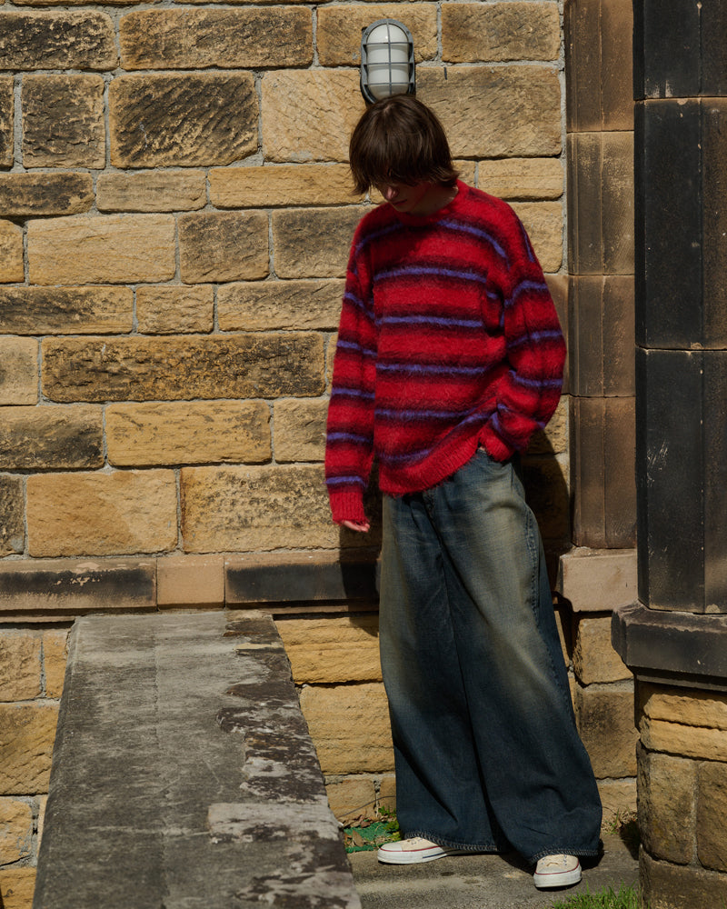 MINEDENIM(マインデニム) - Blurry Border Mohair Knit Pullover – Area