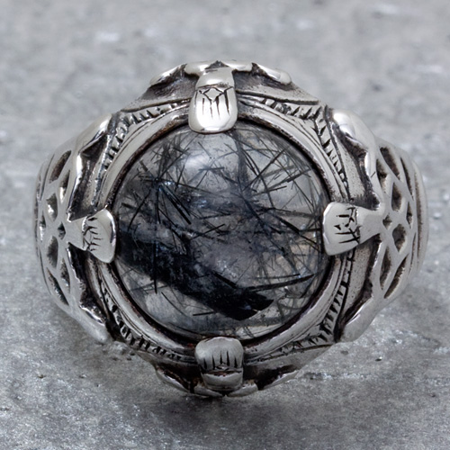 ソカロ/[シルバーリング]イスラミック・ラウンド・リングM・ブラック