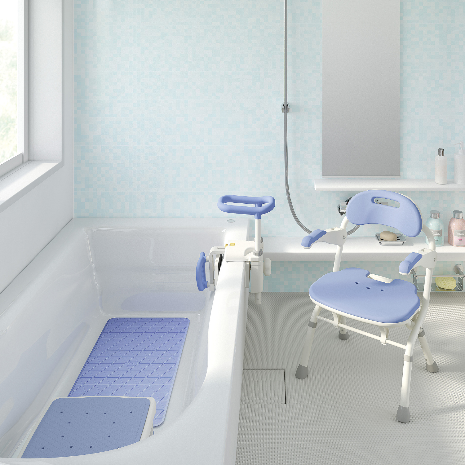 高さ調節付浴槽手すり UST-130N | 【安寿】の介護用品 | アロン化成