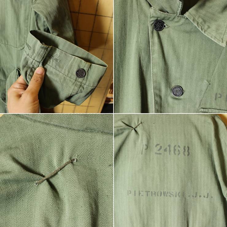 40s 50s U.S.ARMY ステンシル ヘリンボーンツイル オールインワン