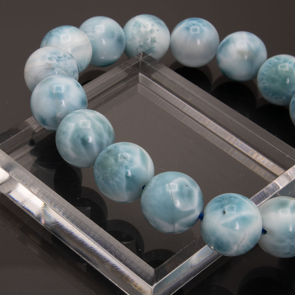 ラリマー ドミニカ共和国産 パワーストーン 天然石ブレスレット