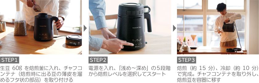 初心者でも家庭で気軽に生豆の焙煎を始められる 「コーヒー豆焙煎機 MR