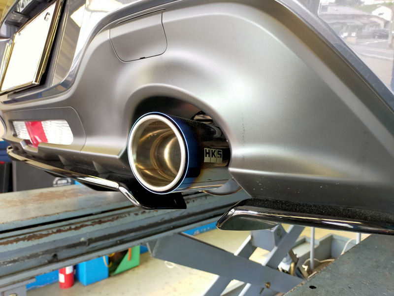 スバル BRZ HKS Hi-Power SPEC-L II for CUPマフラー&ダウンサス装着