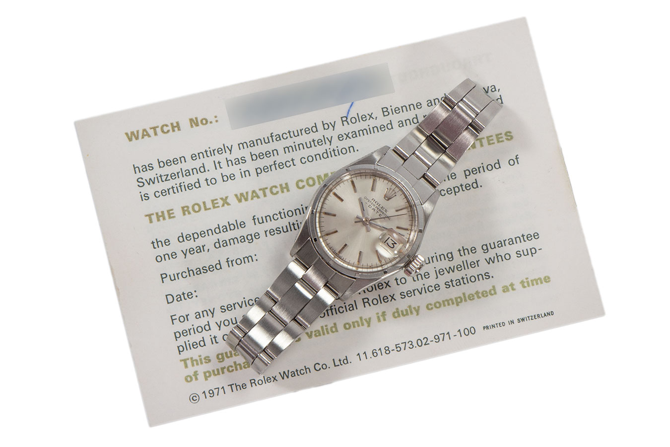 ロレックス オイスターパーペチュアルデイト 6519 | アルファオメガ