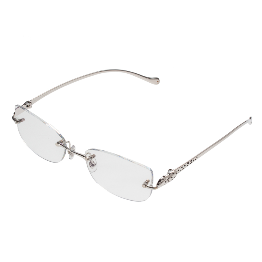 カルティエ パンテールドゥカルティエ コブラ スクエアリムレスメガネ