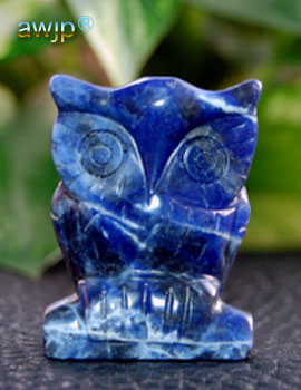 天然石 ふくろう置物 梟(フクロウ)の彫刻物 Q-10/天然石