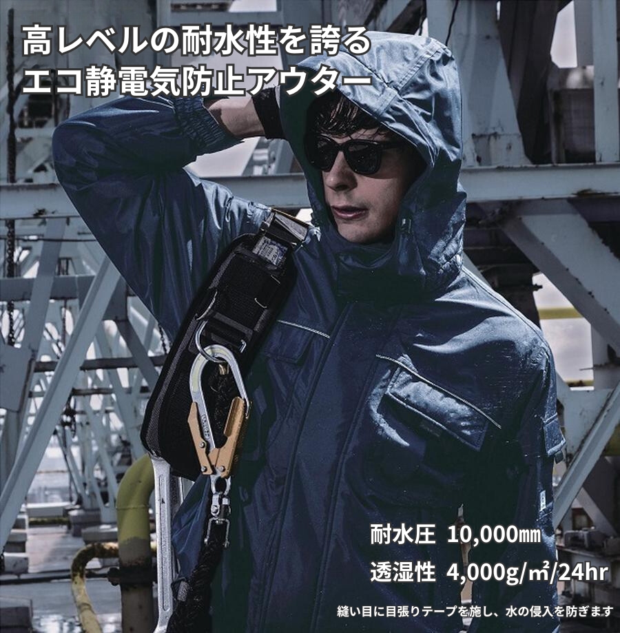 サンエスJIS T8118適合 静電気帯電防止 完全防水防寒コートBO30251