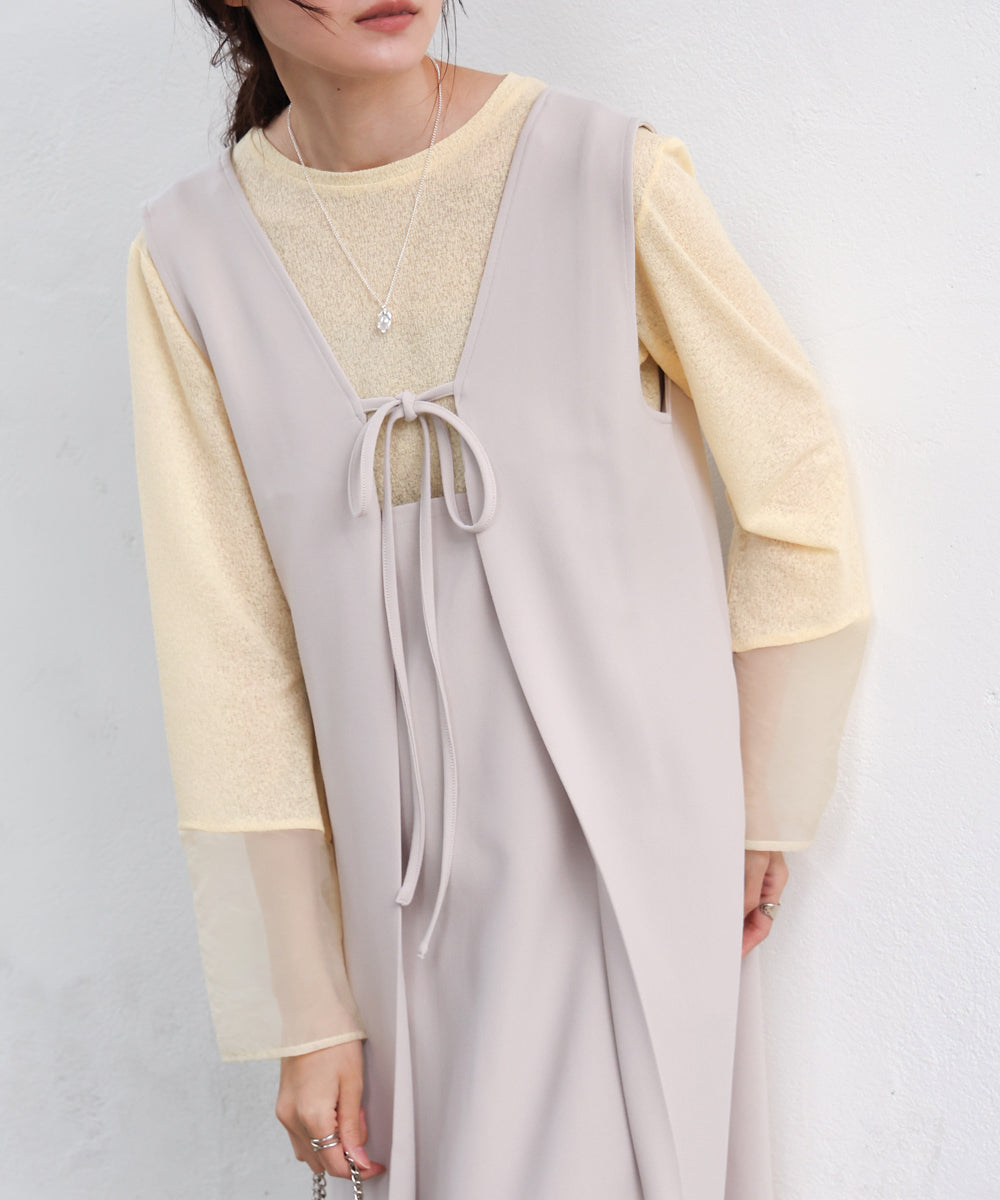 低身長さん向けサイズあり】イージージョーゼット前後2WAYジャンパー