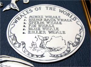 額 世界の鯨 （スクリムショウ 牙細工）｜ セーラーの伝統工芸スクリム