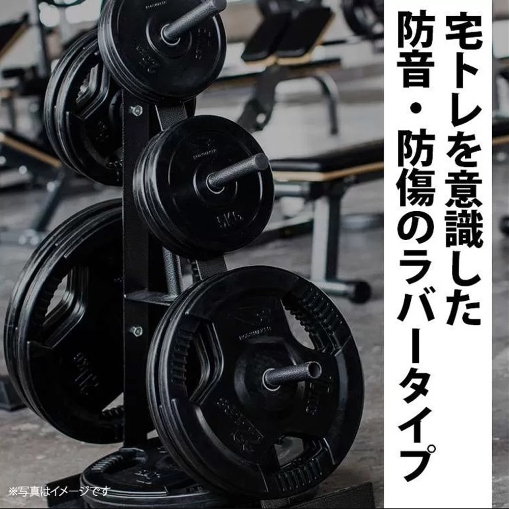 ラバープレート2 1．25kg 2個セット PR009125ST｜BODYMAKER