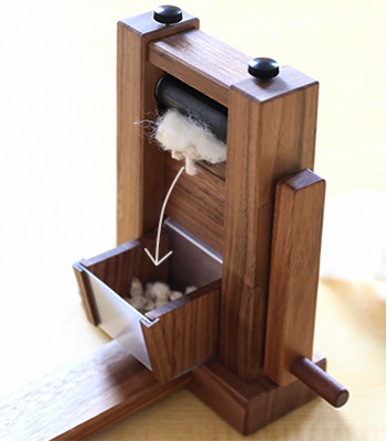 綿繰り機専用種受け | bolly木工房