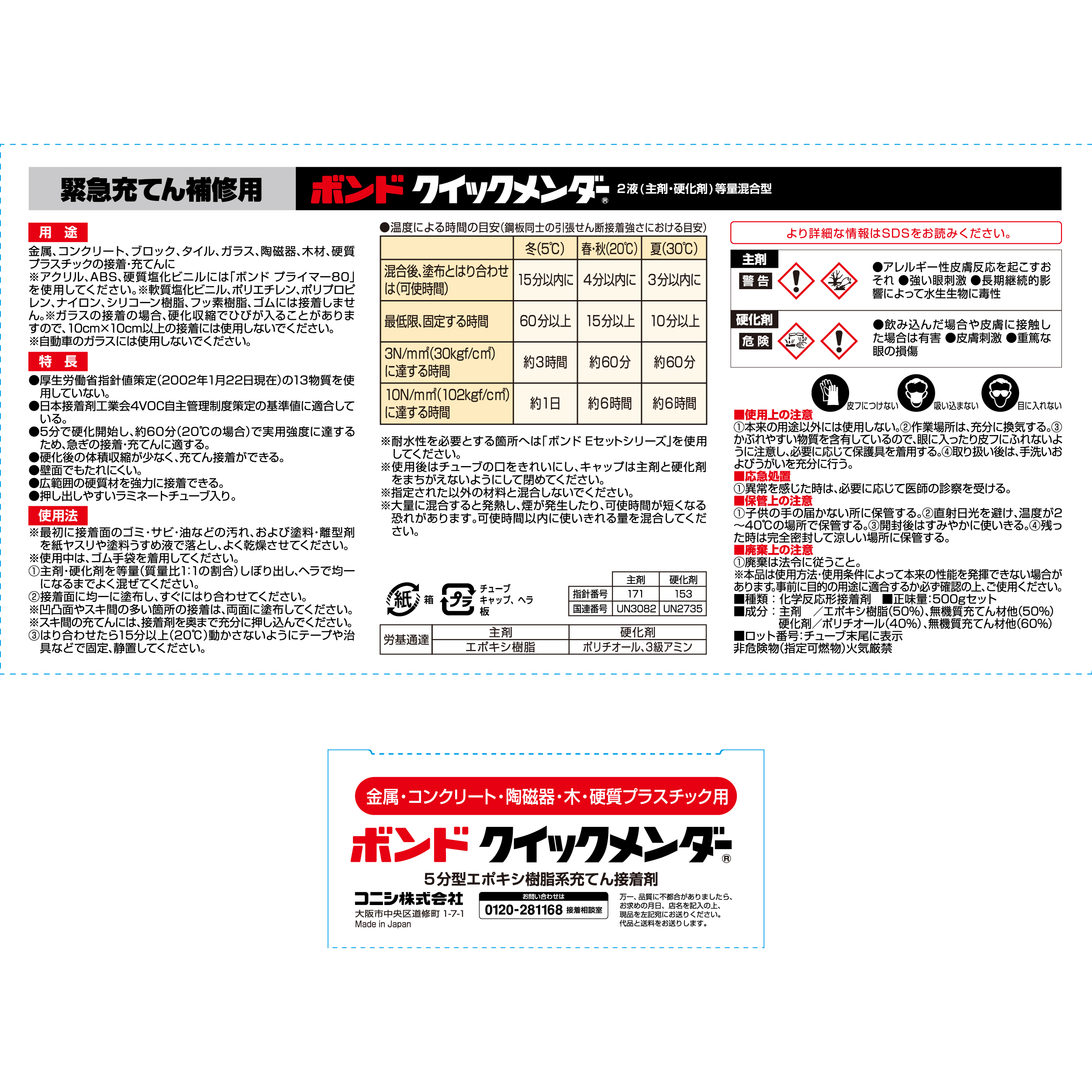 ボンド クイックメンダー｜ボンド商品情報｜コニシ株式会社