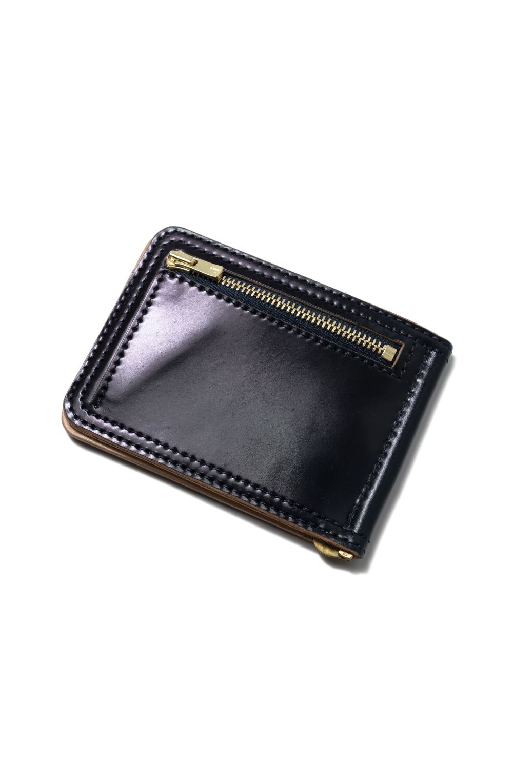 vasco - 【ラスト1点 / 25SS】LEATHER GARRISON MONEY CLIP [NAVY