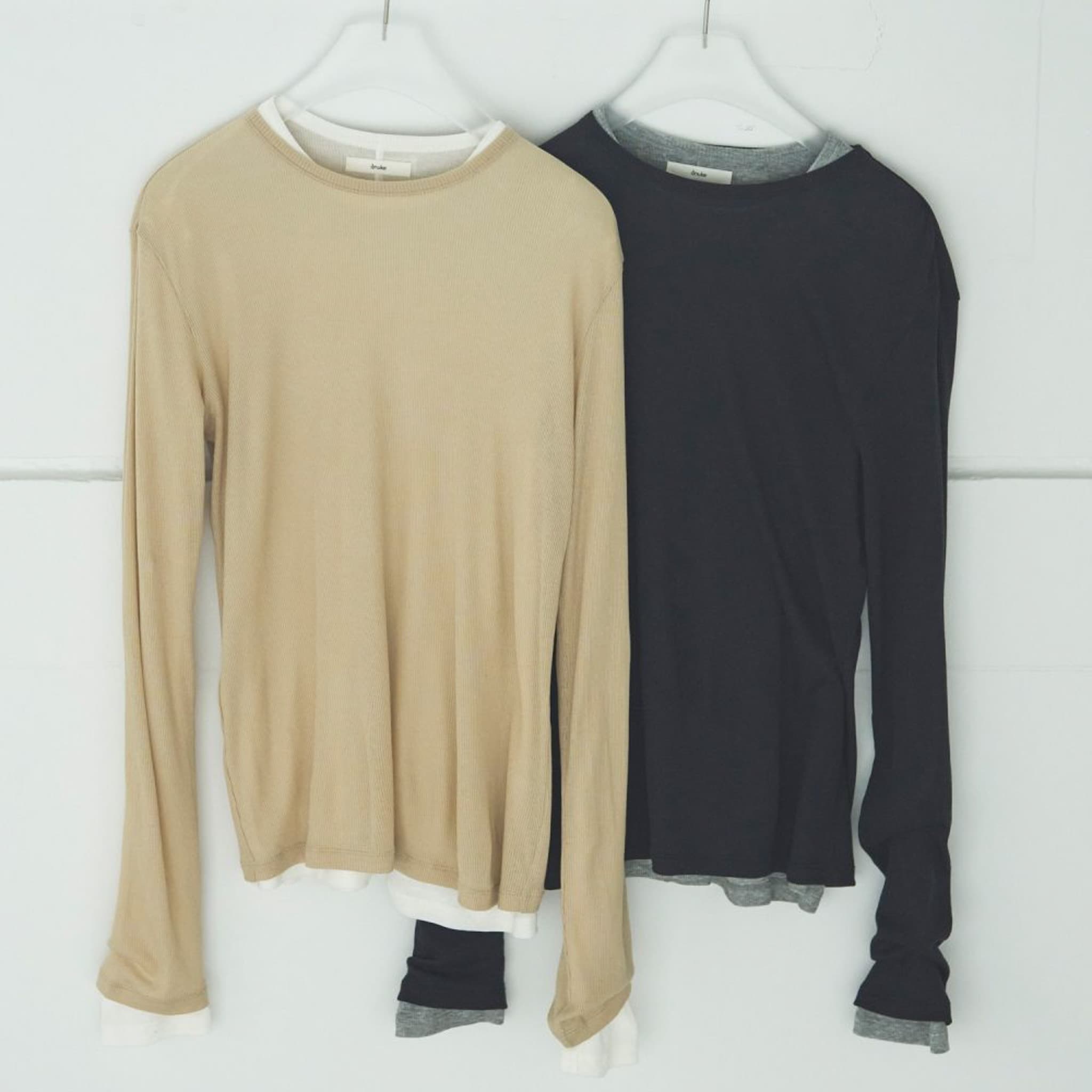 anuke アンヌーク レイヤード シアー ロング Tシャツ｜BORN FREE