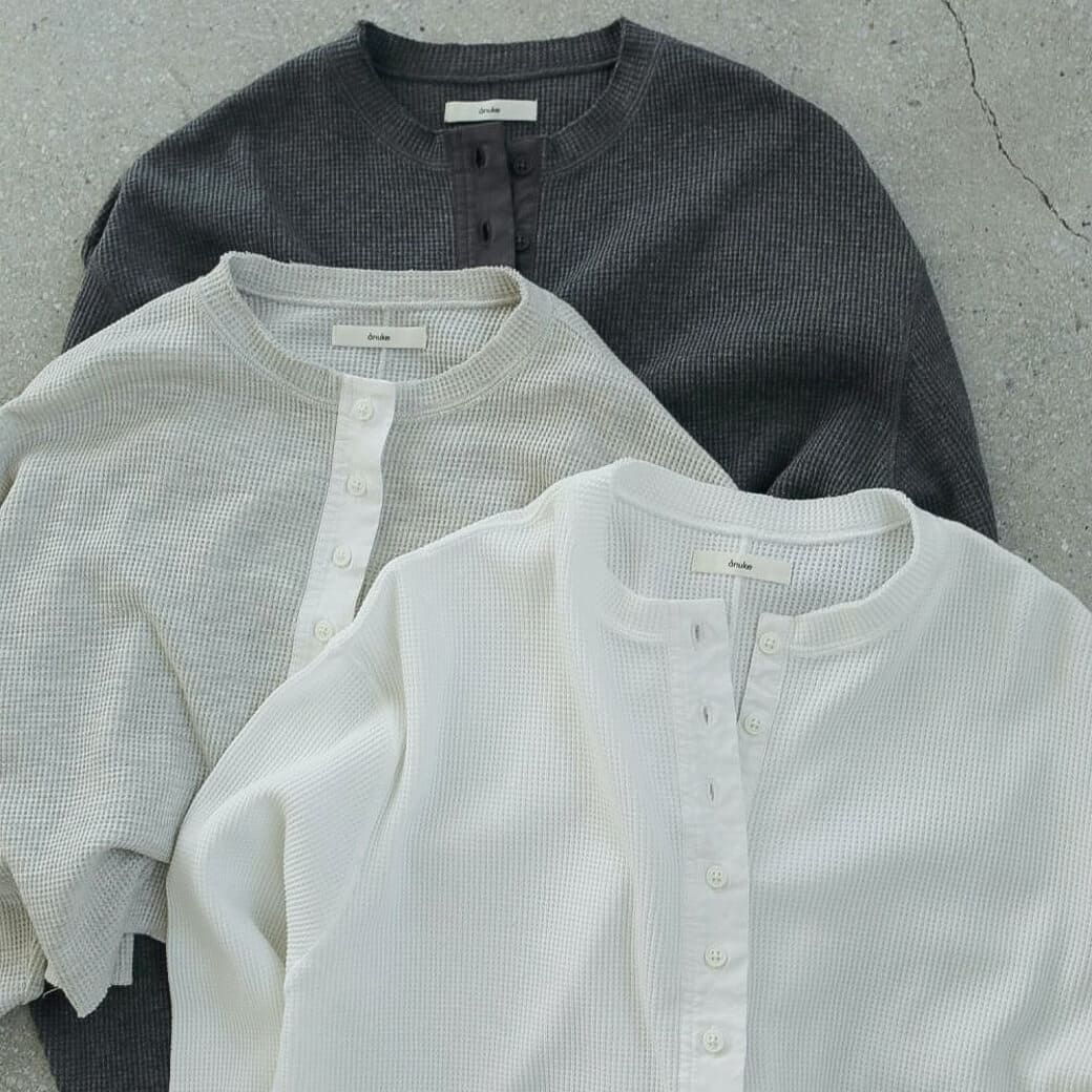 anuke アンヌーク ワッフル ヘンリー トップス｜BORN FREE ONLINE SHOP