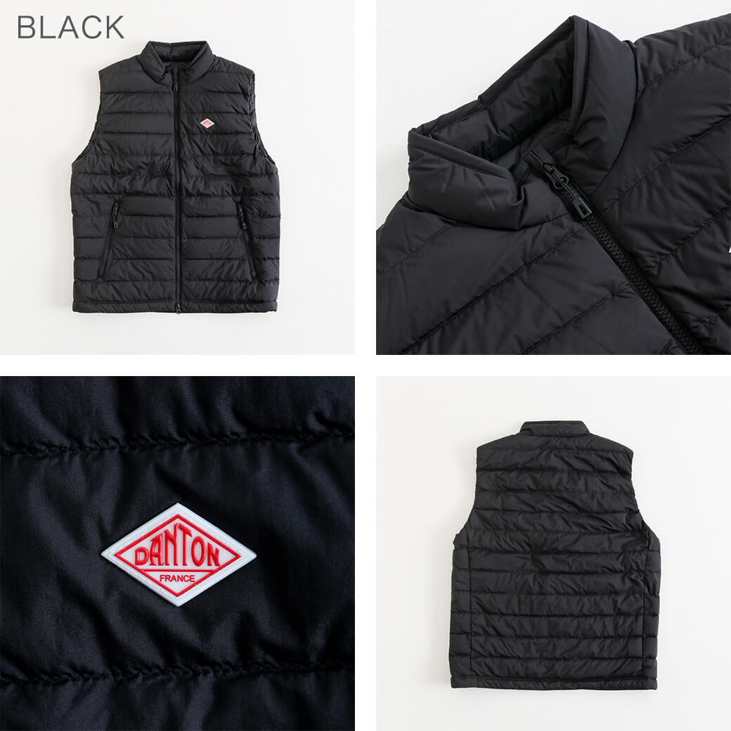DANTON ダントン NYLON TAFFETA MIDDLE DOWN STAND COLLAR VEST｜BORN