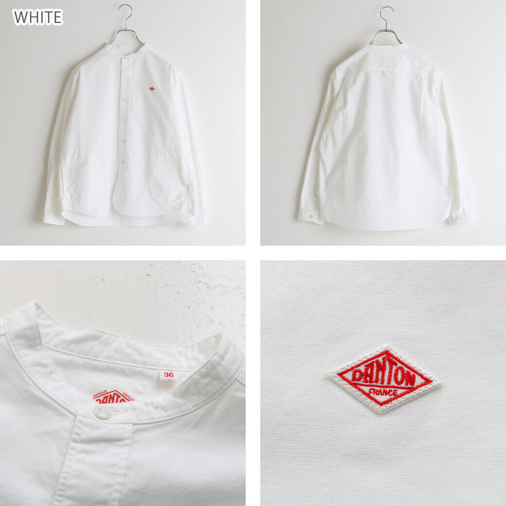 DANTON ダントン オックスフォード バンドカラー ロングスリーブ