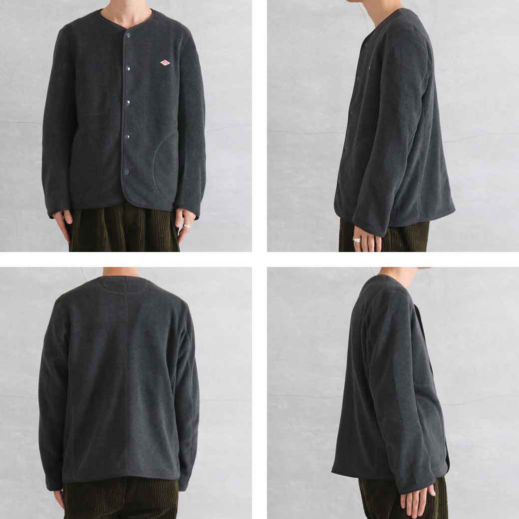 DANTON ダントン ノーカラーフリースカーディガン｜BORN FREE ONLINE SHOP