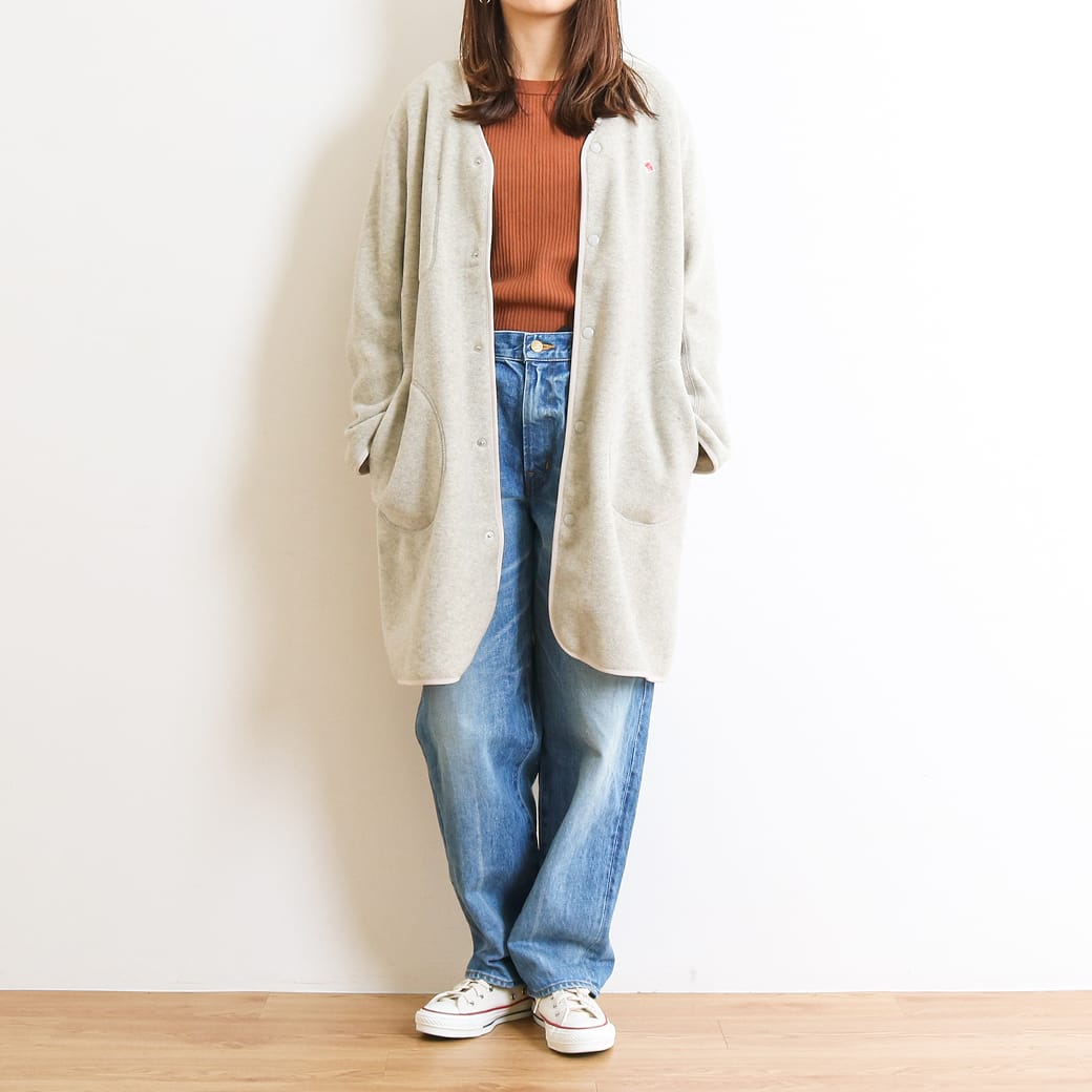 DANTON ダントン Vネックロングフリースカーディガン｜BORN FREE