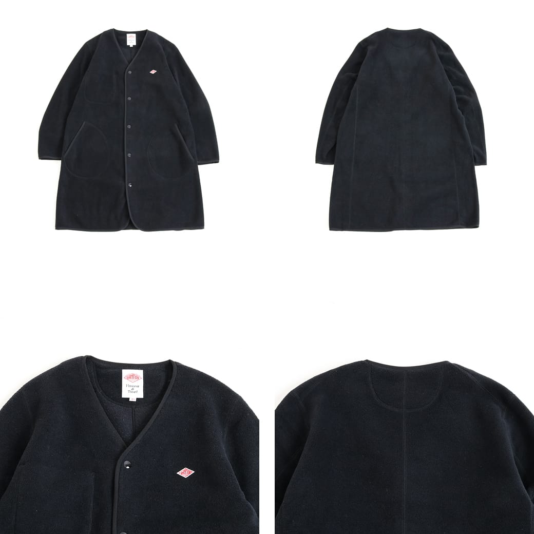 DANTON ダントン Vネックロングフリースカーディガン｜BORN FREE
