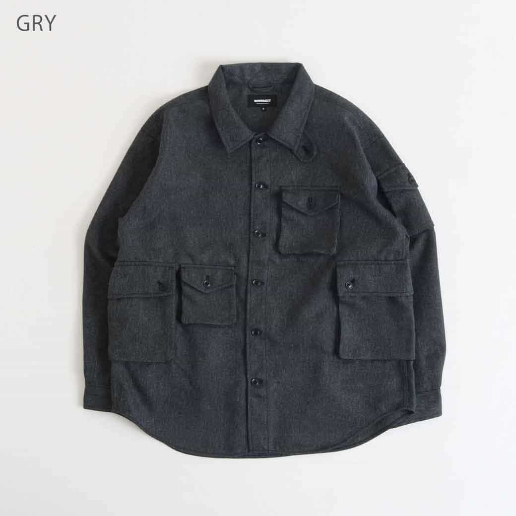 MODMNT モドメント テトロン／ツイード ユーティリティ CPO シャツ