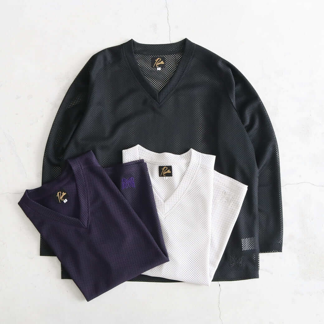 NEEDLES ニードルズ L/S V-Neck Tee - Raschel Lace｜BORN FREE ONLINE