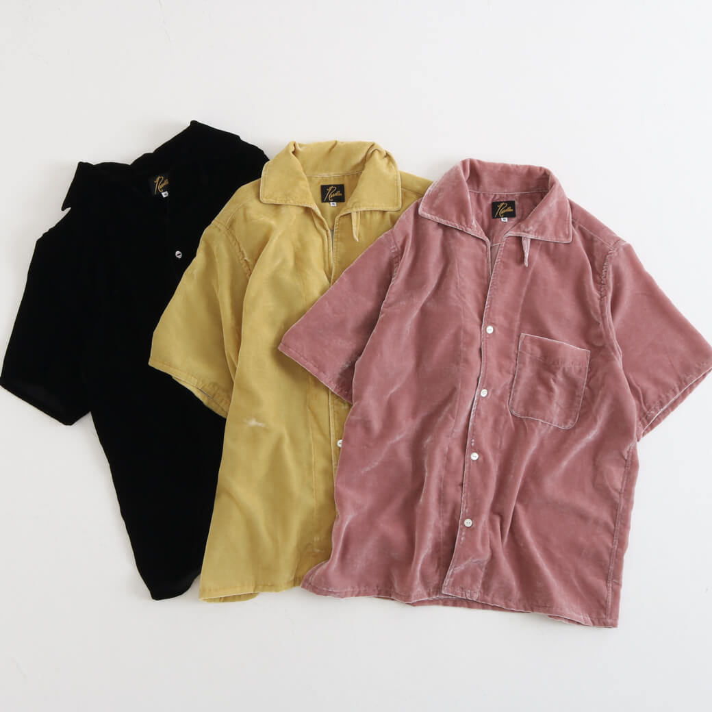 NEEDLES ニードルズ Italian Collar S/S Shirt-PE/R Velvet｜BORN FREE