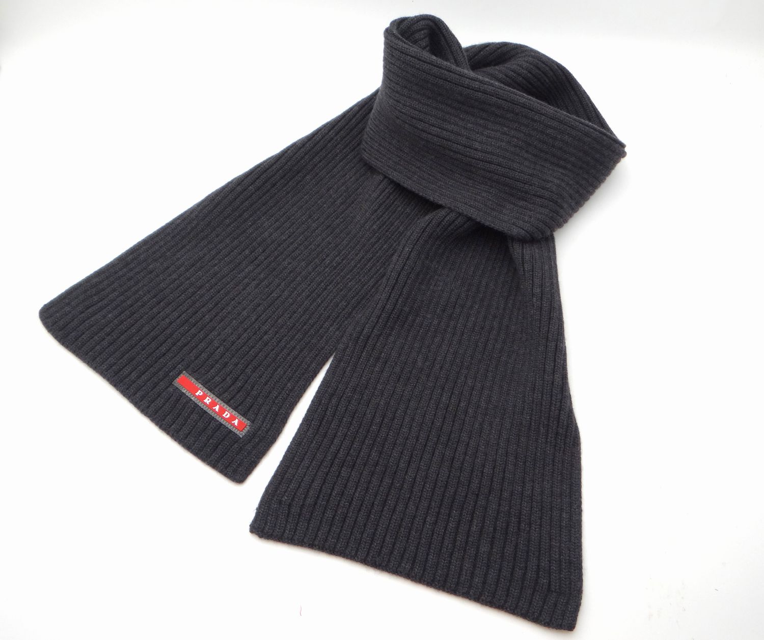 PRADASPORTS プラダスポーツ SMS180 ウール マフラー グレー 美品 商品