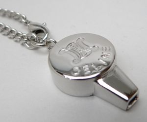 CELINE セリーヌ ホイッスル 笛 チャーム キーホルダー シルバー 未