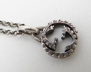 GUCCI グッチ インターロッキングG ペンダント ネックレス SV925