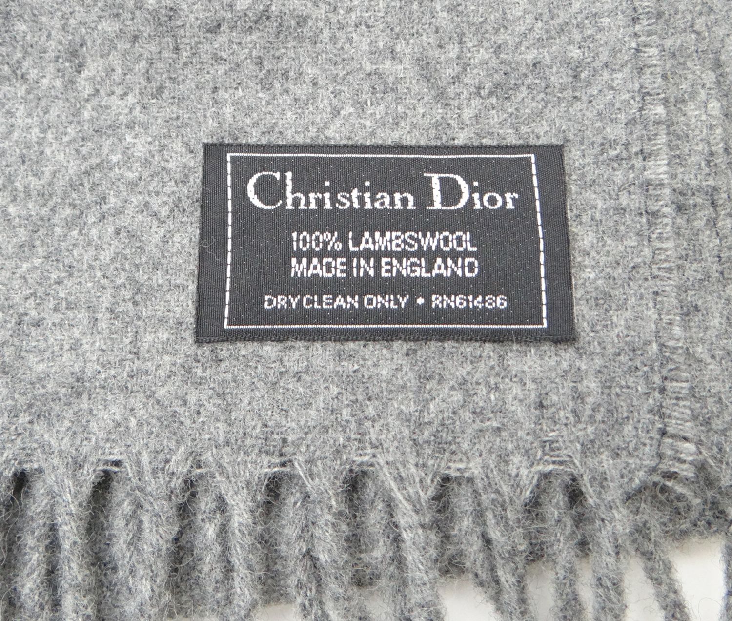 Christian Dior ディオール ウール マフラー グレー USED品 商品詳細