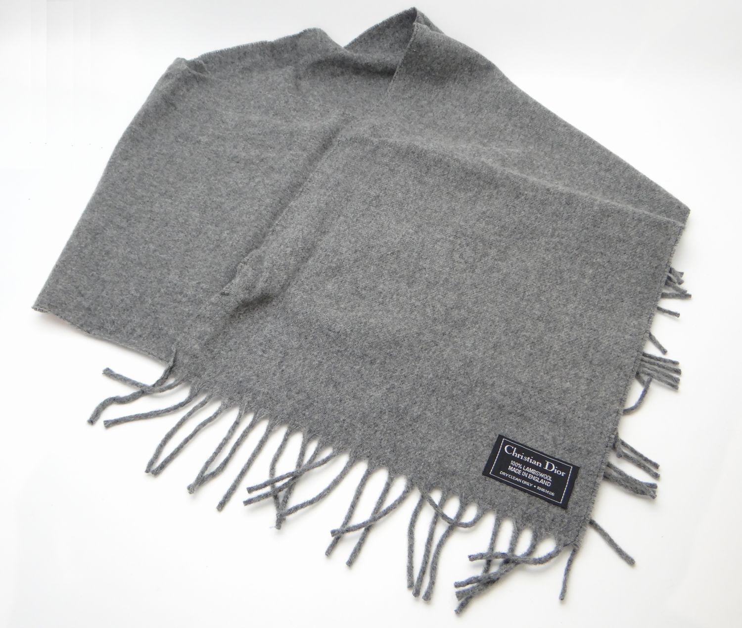 Christian Dior ディオール ウール マフラー グレー USED品 商品詳細