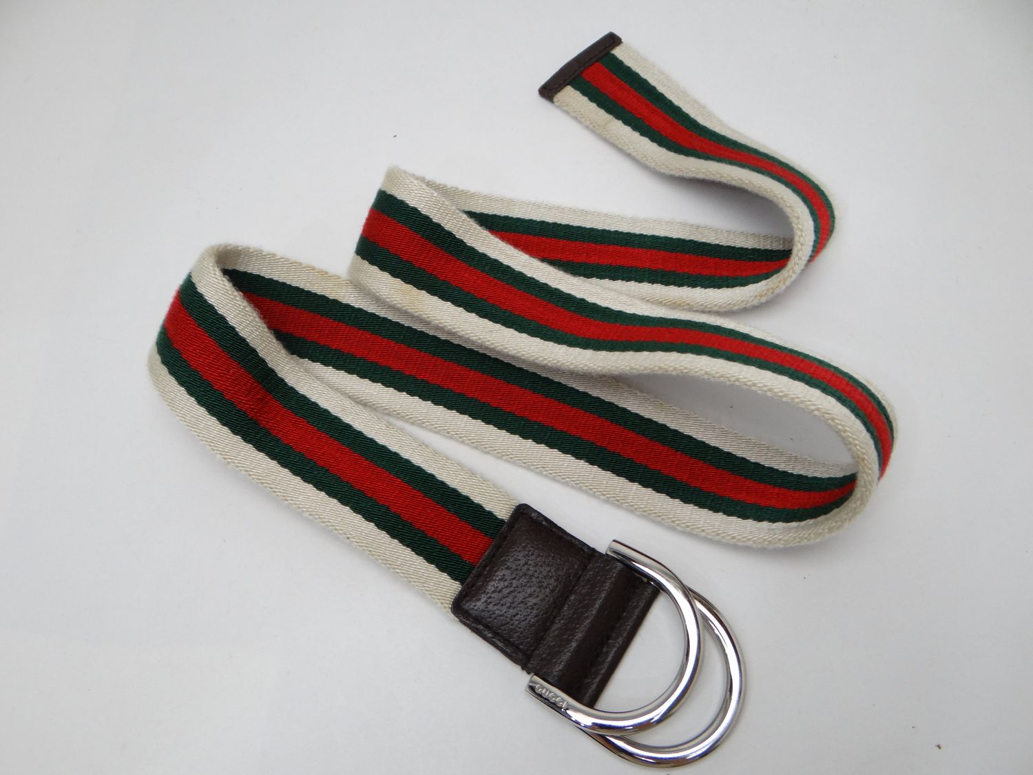 GUCCI グッチ 146435 シェリーライン ダブルリング キャンバス ベルト