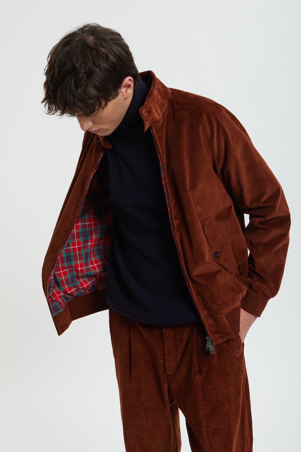 Unpadded G9 Corduroy Cognac | Baracuta