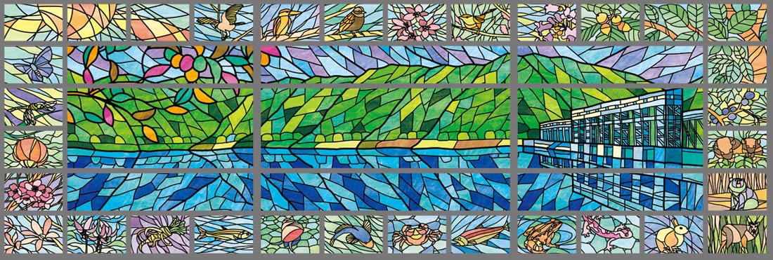 東北電力奥会津水力館 みお里 MIORI®️ ステンドグラス制作風景